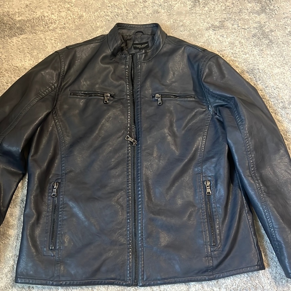 Pronto Uomo Men’s Moto Jacket Modern Fit Sz XL
